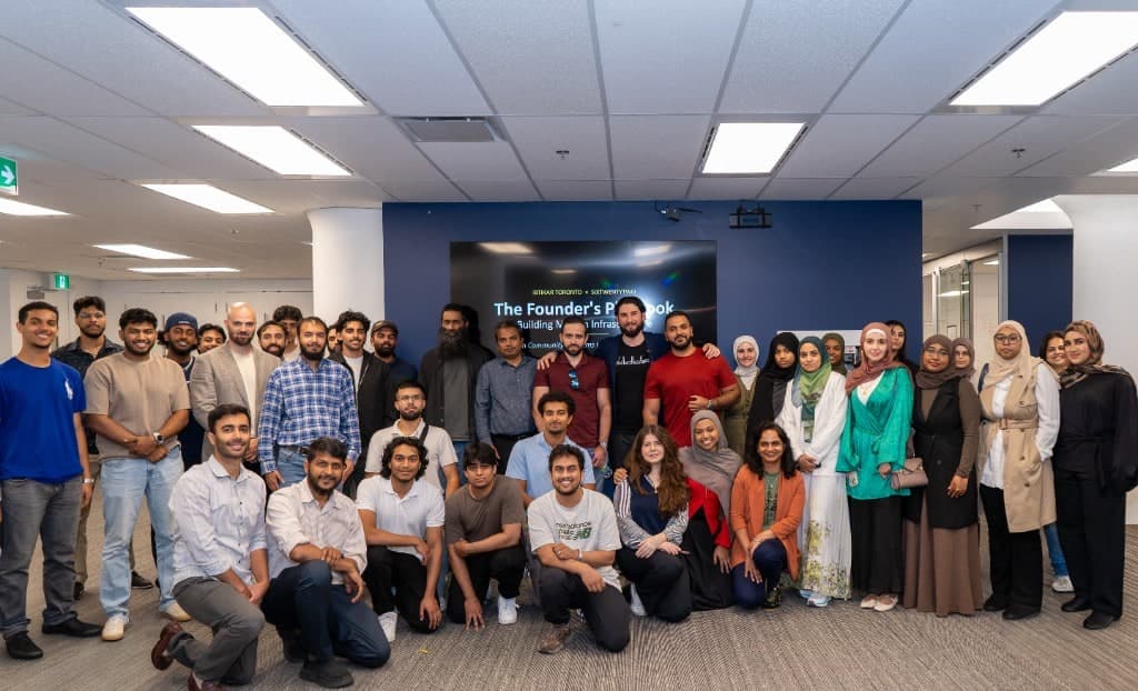 The cohort together after a session.