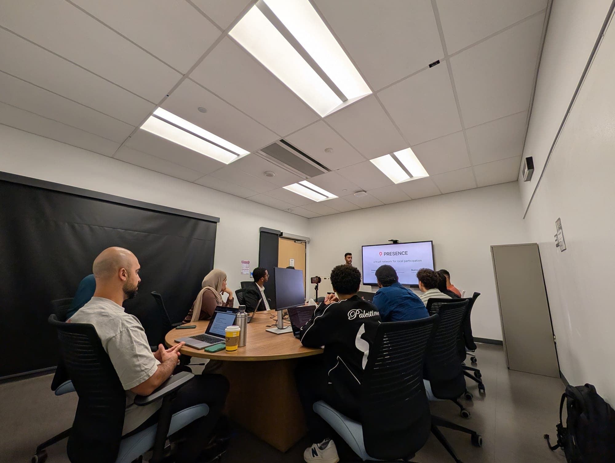 Founders around the table during a working session.